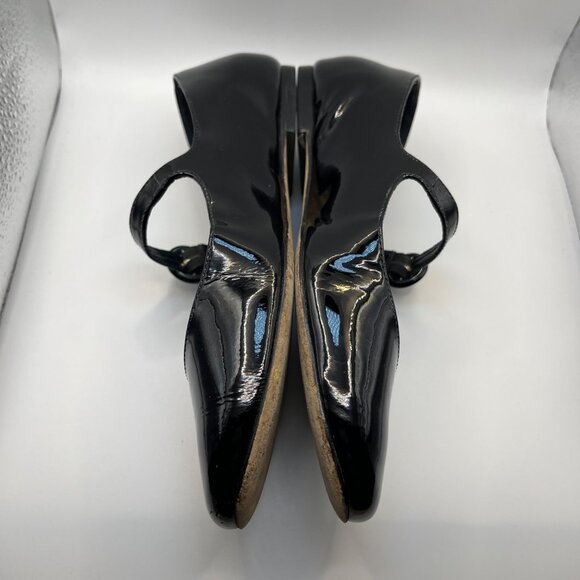 Larroude Womens Size 5 Shoes Blair Patent Black Leather Mary Jane Flats - Picture 8 of 11
